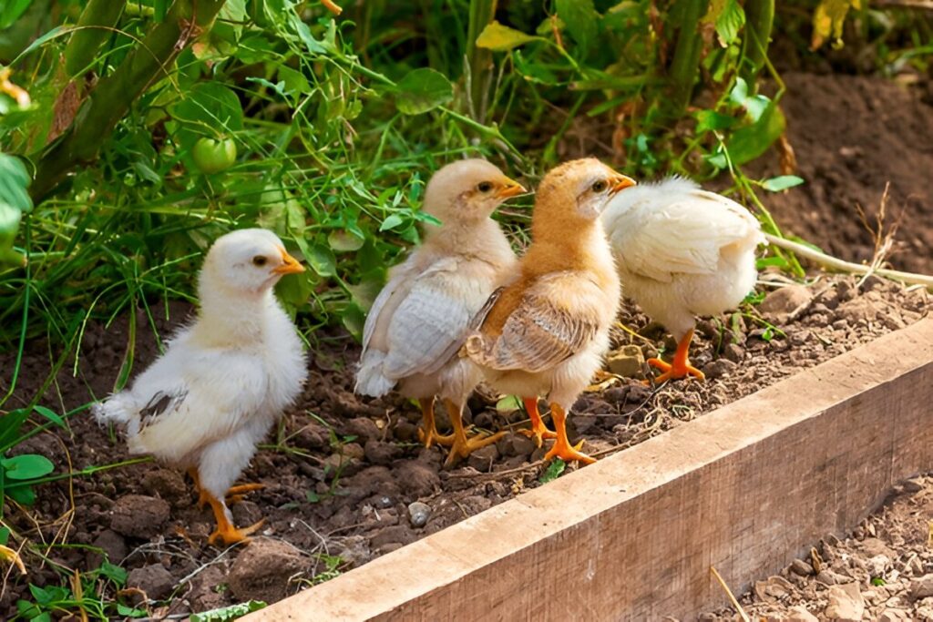 chicks in the garden